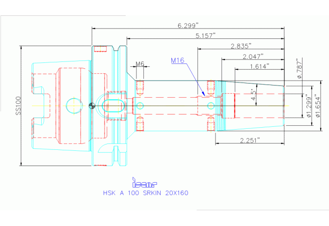 HSK A100 SRKIN20X160