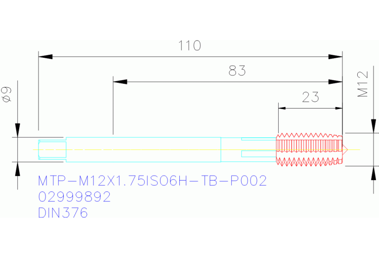 MTP-M12X1.75ISO6H-TB-P002