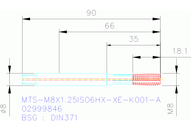 MTS-M8X1.25ISO6HX-XE-K001-A
