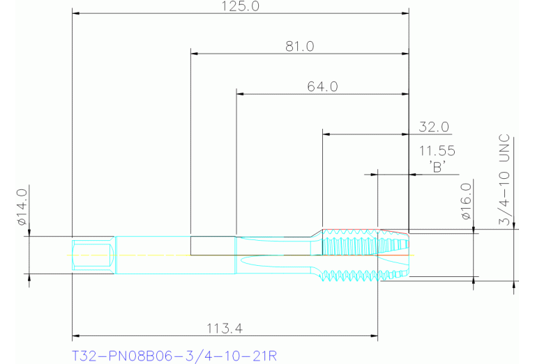 T32-PN08B06-3/4-10-21R