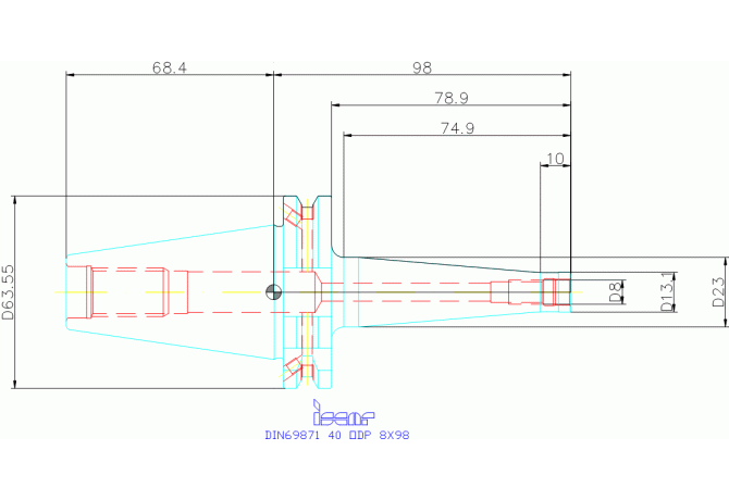 DIN69871 40 ODP 8X98