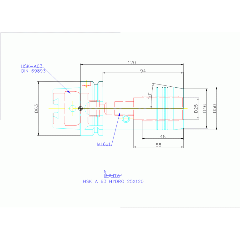 HSK A63 HYDRO 25X120