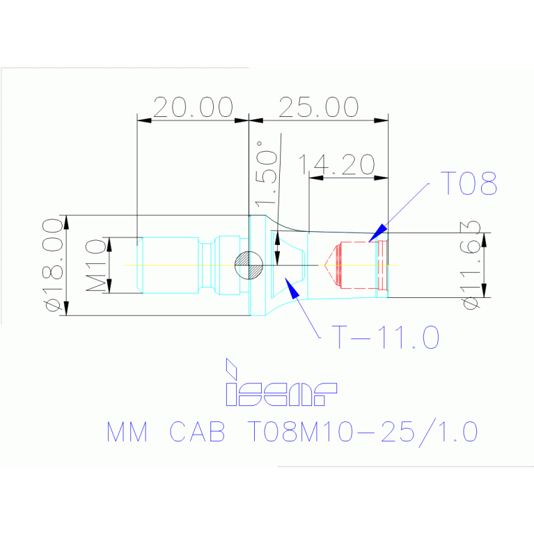 MM CAB T08M10-25/1.0
