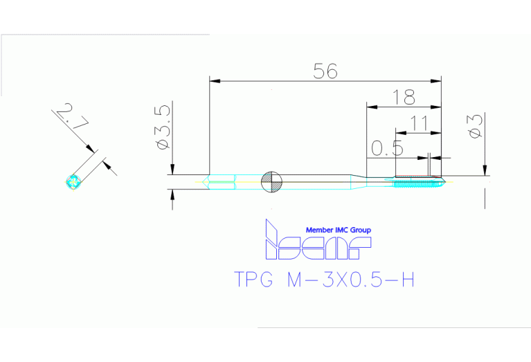 TPG M-3X0.5-H HE
