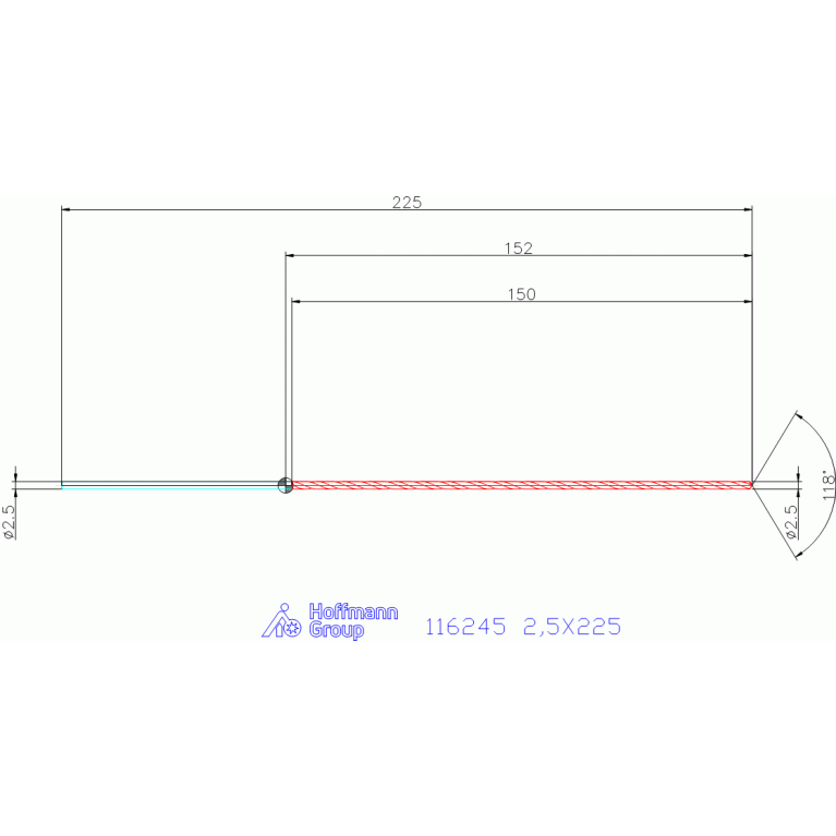 116245 2,5X225