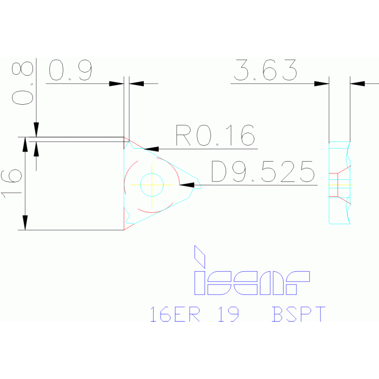 16ER 19 BSPT IC250