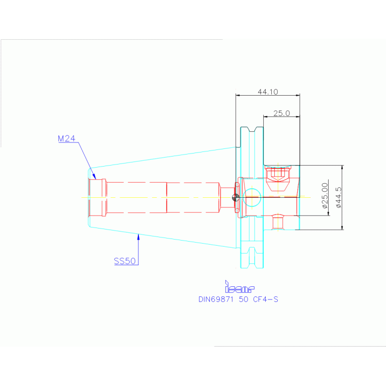 DIN69871 50 CF4-S