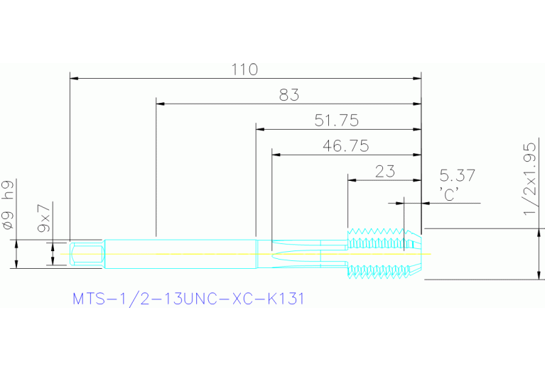 MTS-1/2-13UNC-XC-K131