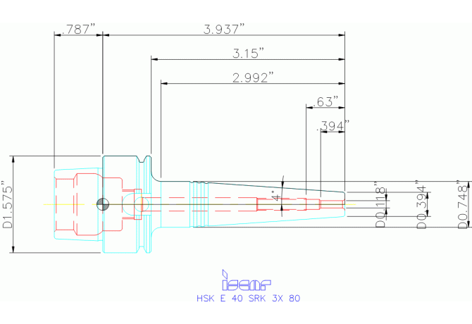 HSK E40 SRK3X80