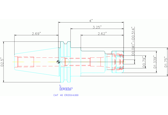 CAT40 ER20X3.937