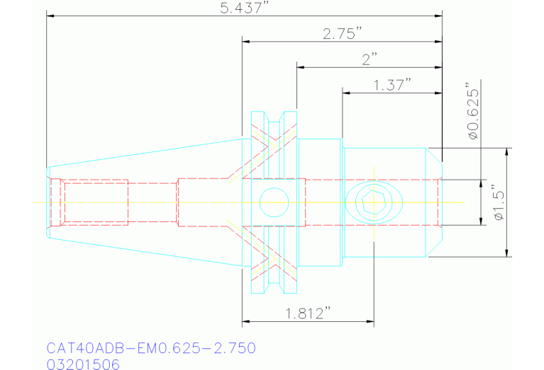CAT40ADB-EM0.625-2.750
