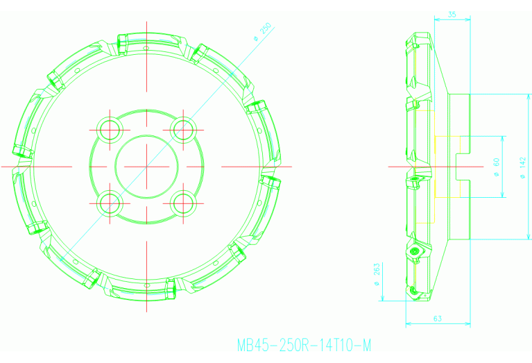 MB45-250R-14T10-M