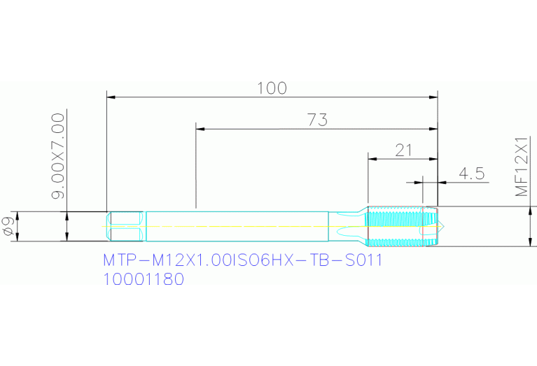 MTP-M12X1.00ISO6HX-TB-S011