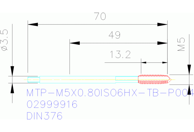 MTP-M5X0.80ISO6HX-TB-P004