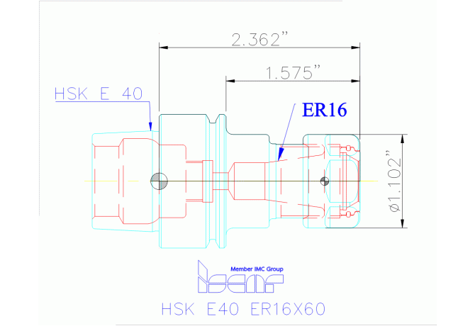 HSK E40 ER16X60