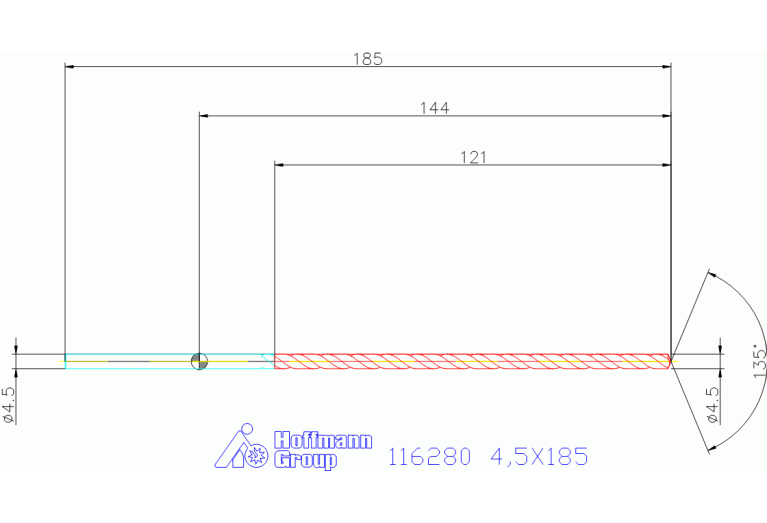 116280 4,5X185