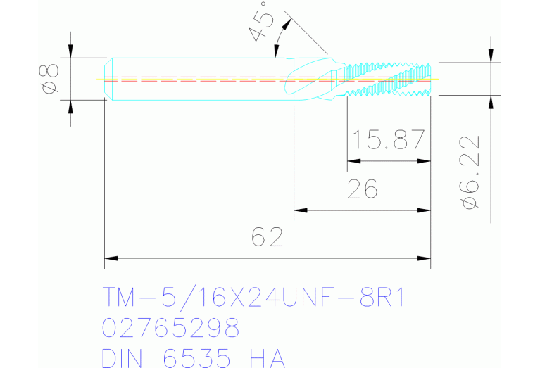 TM-5/16X24UNF-8R1