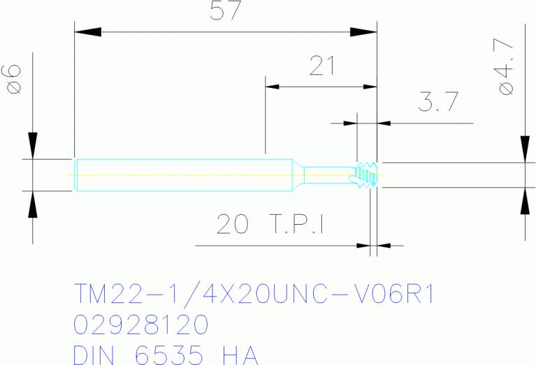 TM22-1/4X20UNC-V06R1
