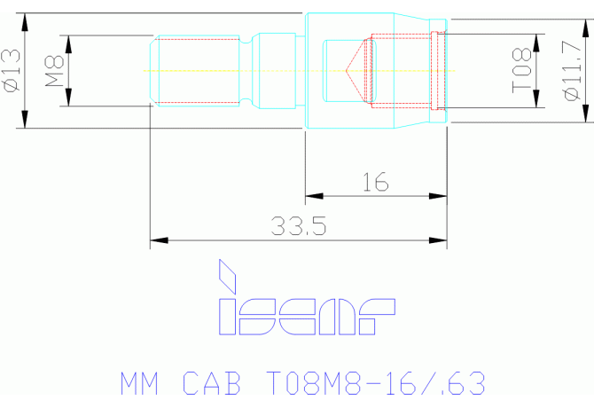 MM CAB T08M08-16/.63