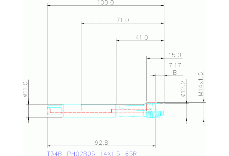 T34B-PH02B05-14X1.5-65R