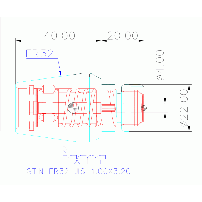 GTIN ER32 JIS 4.00X3.20