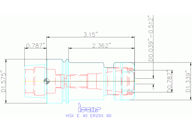 HSK E40 ER20X80