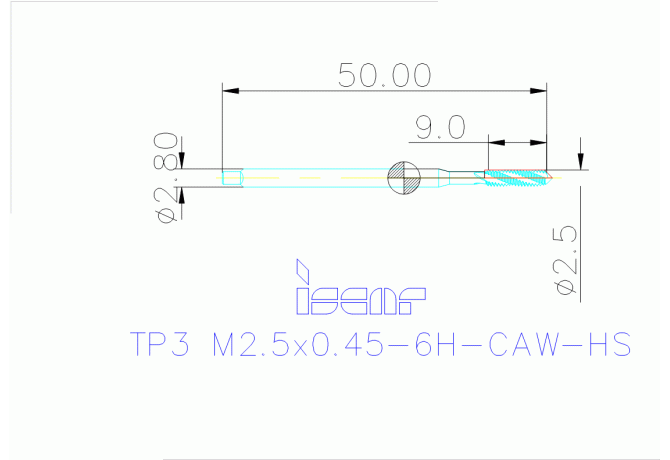 TP3 M2.5X0.45-6H-CAW-HS