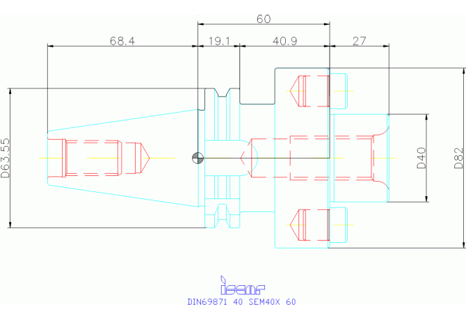DIN69871 40 SEM40X 60