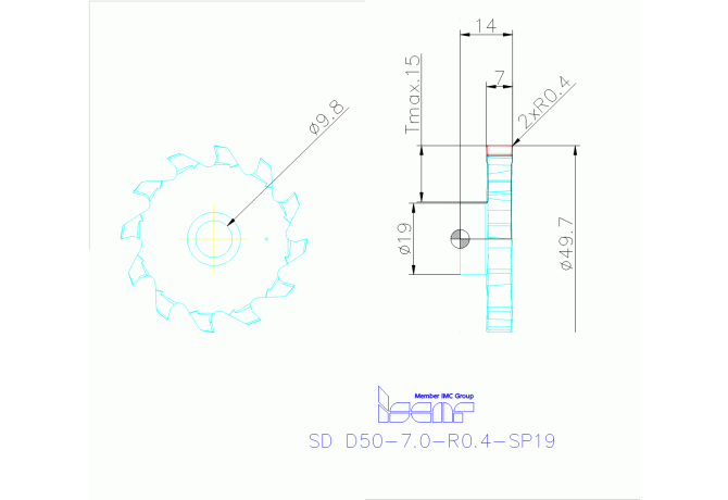 SD D50-7.0-R0.4-SP19 IC908
