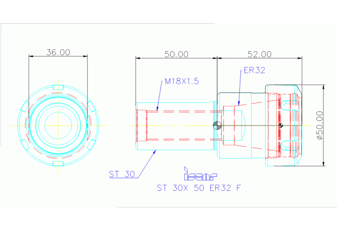 ST 30X 50 ER32 F
