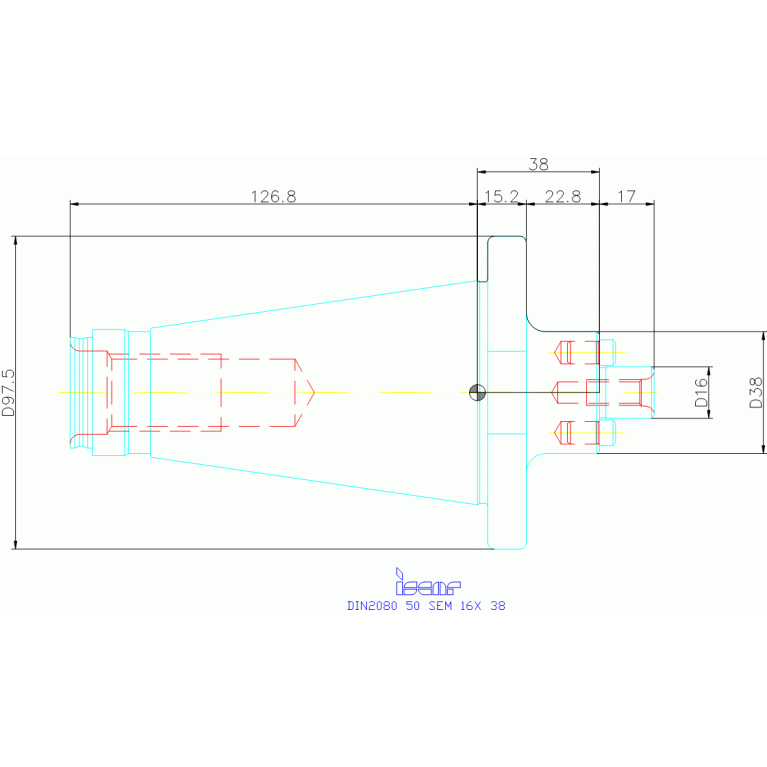 DIN2080 50 SEM 16X 38