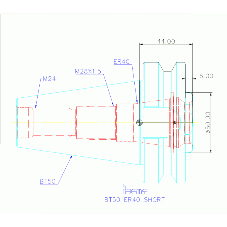 BT50 ER40 SHORT