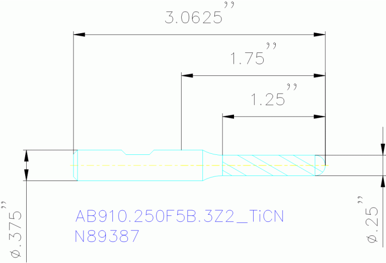 AB910.250F5B.3Z2 TICN