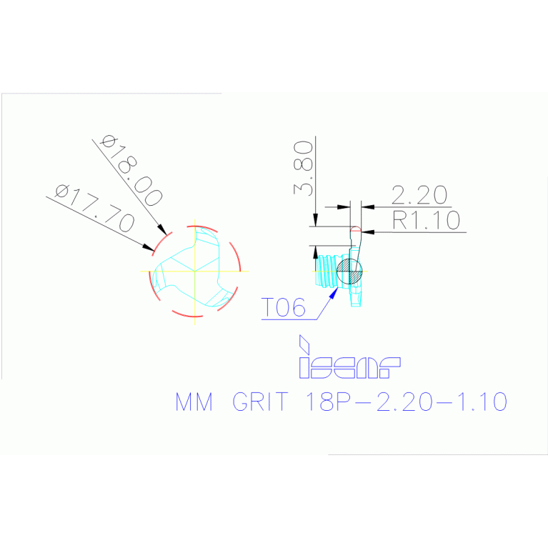MM GRIT 18P-2.20-1.10 IC528