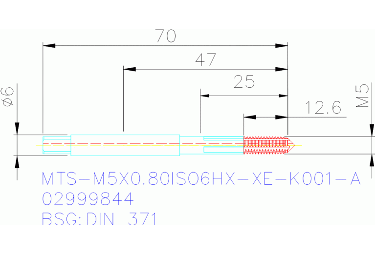 MTS-M5X0.80ISO6HX-XE-K001-A
