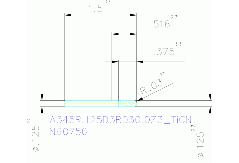 A345R.125D3R030.0Z3 TICN
