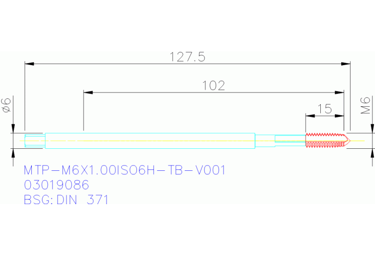 MTP-M6X1.00ISO6H-TB-V001