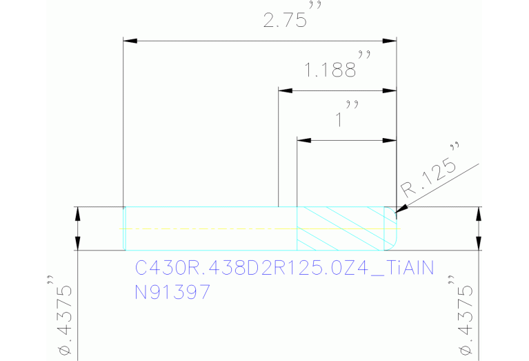 C430R.438D2R125.0Z4 TIALN