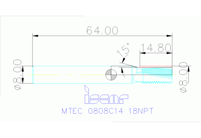 MTEC 0808C14 18NPT IC908