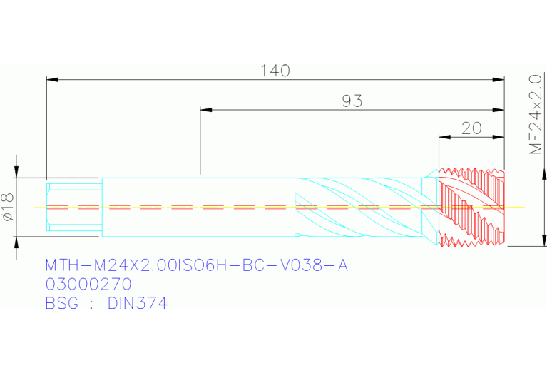 MTH-M24X2.00ISO6H-BC-V038-A