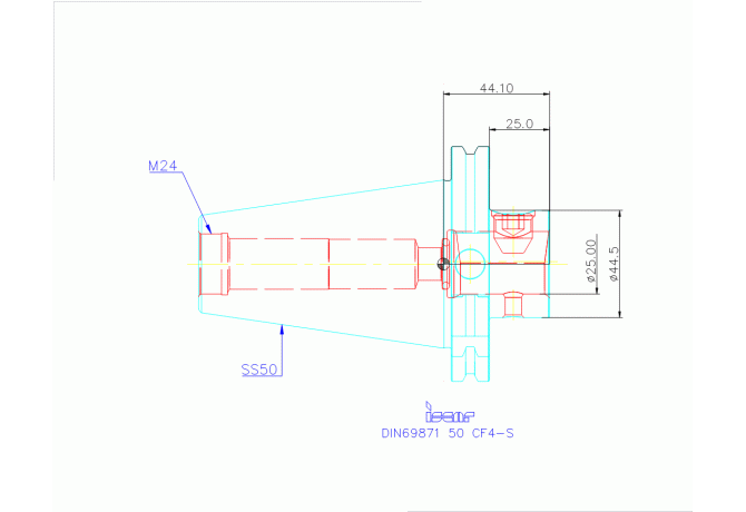 DIN69871 50 CF4-S