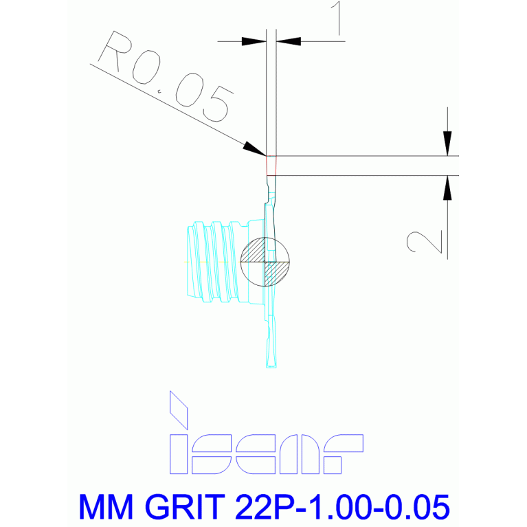 MM GRIT 22P-1.00-0.05 IC528