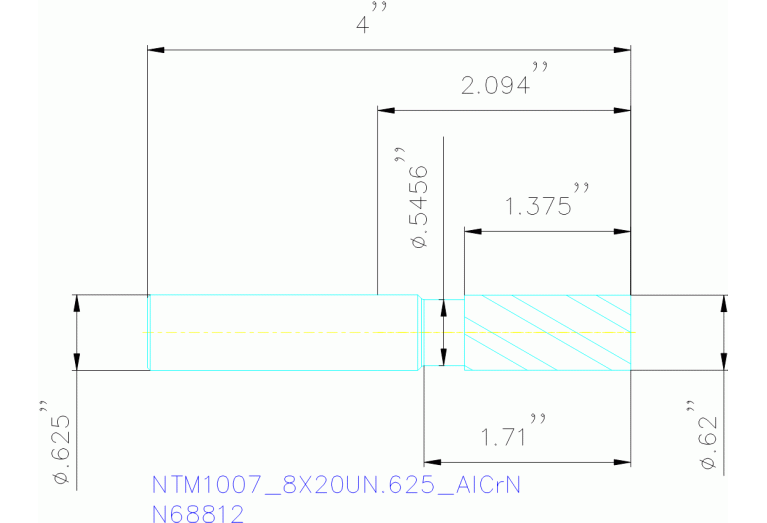 NTM1007/8X20UN.625 ALCRN