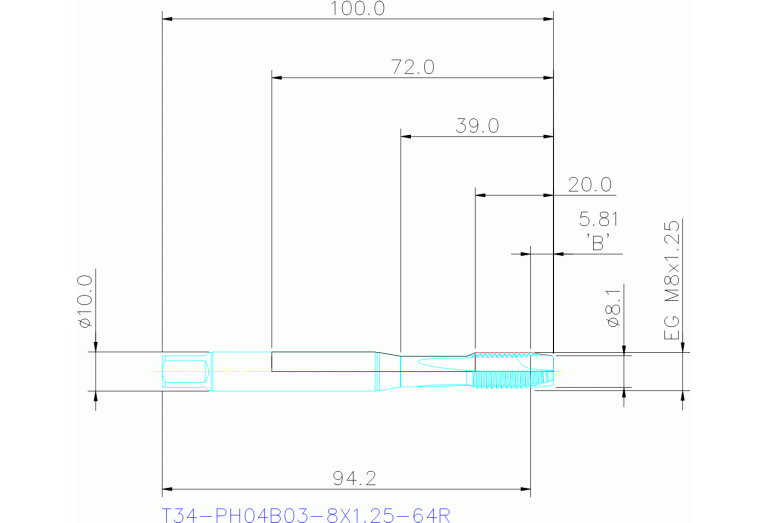 T34-PH04B03-8X1.25-64R
