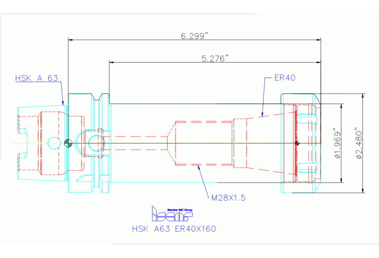 HSK A63 ER40X160