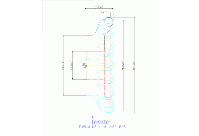 F45NM D8.0-18-2.50-R08
