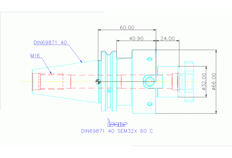 DIN69871 40 SEM32X 60 C