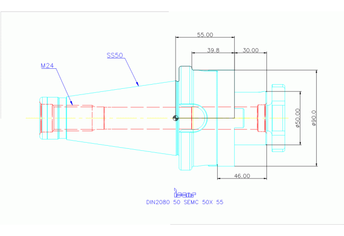DIN2080 50 SEMC 50X 55