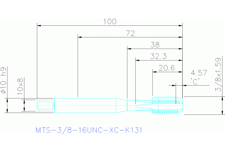 MTS-3/8-16UNC-XC-K131