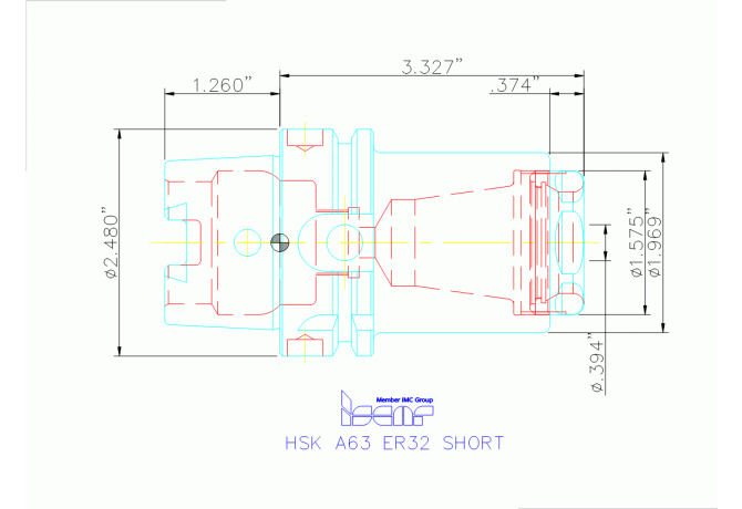 HSK A63 ER32 SHORT